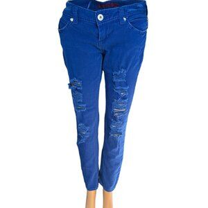 Bongo Distressed Jeans with Jewel Accents Size 5